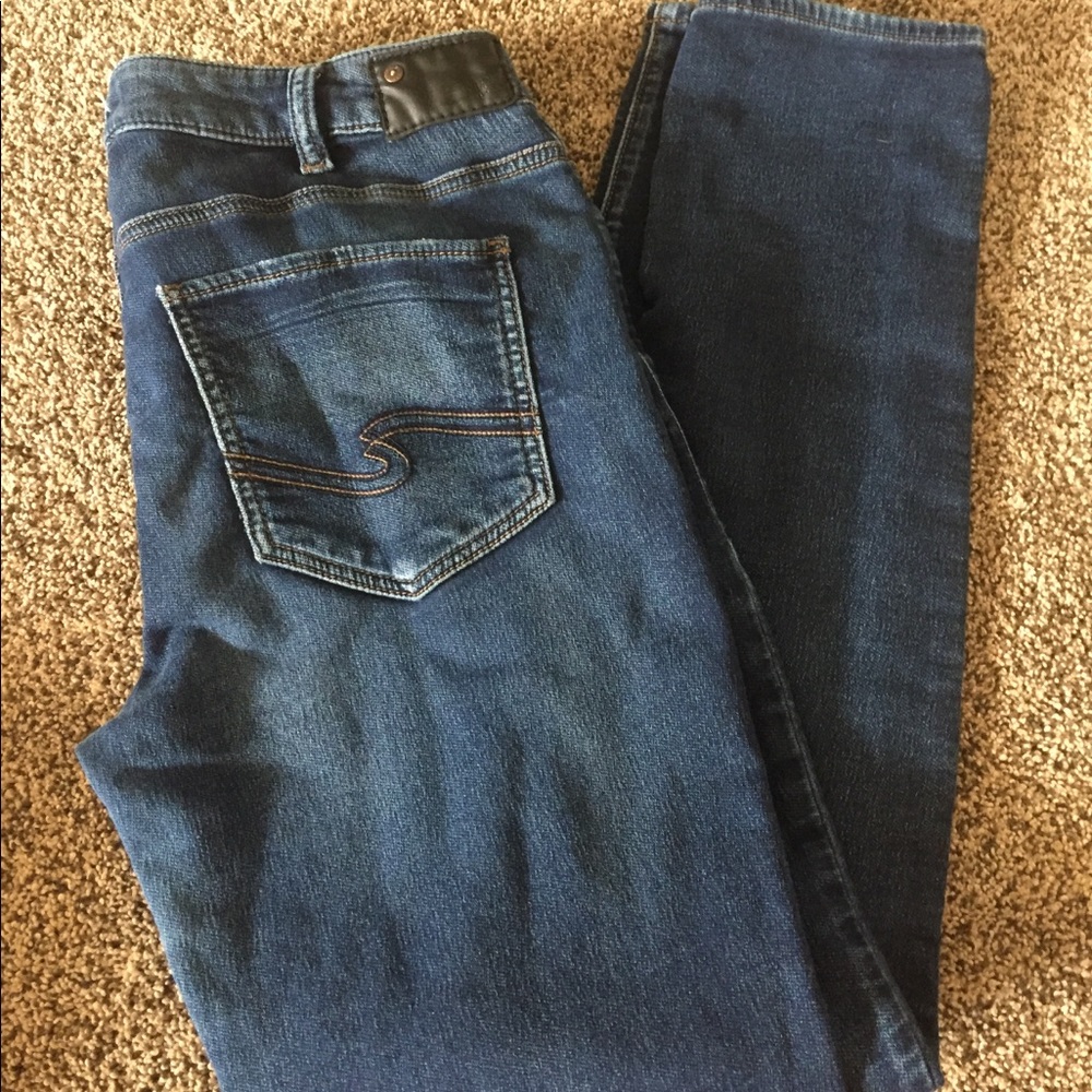 Silver skinny jeans